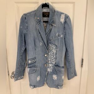 Vivienne Westwood Light Blue Distressed Jean Jacket